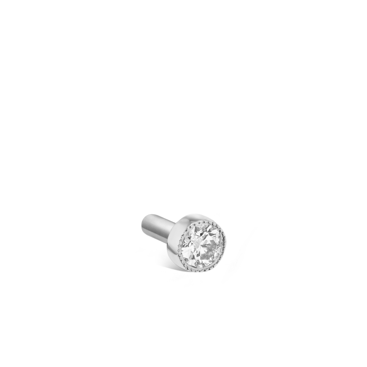 Scalloped Set Diamond Tash Threaded Backing