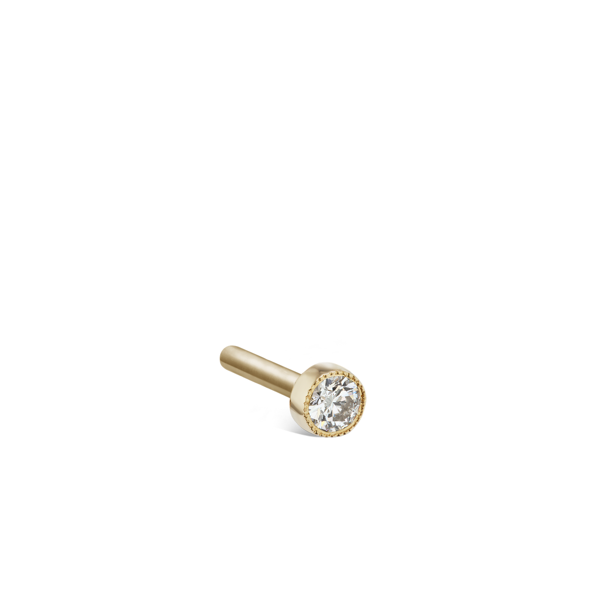Scalloped Set Diamond Tash Threaded Backing
