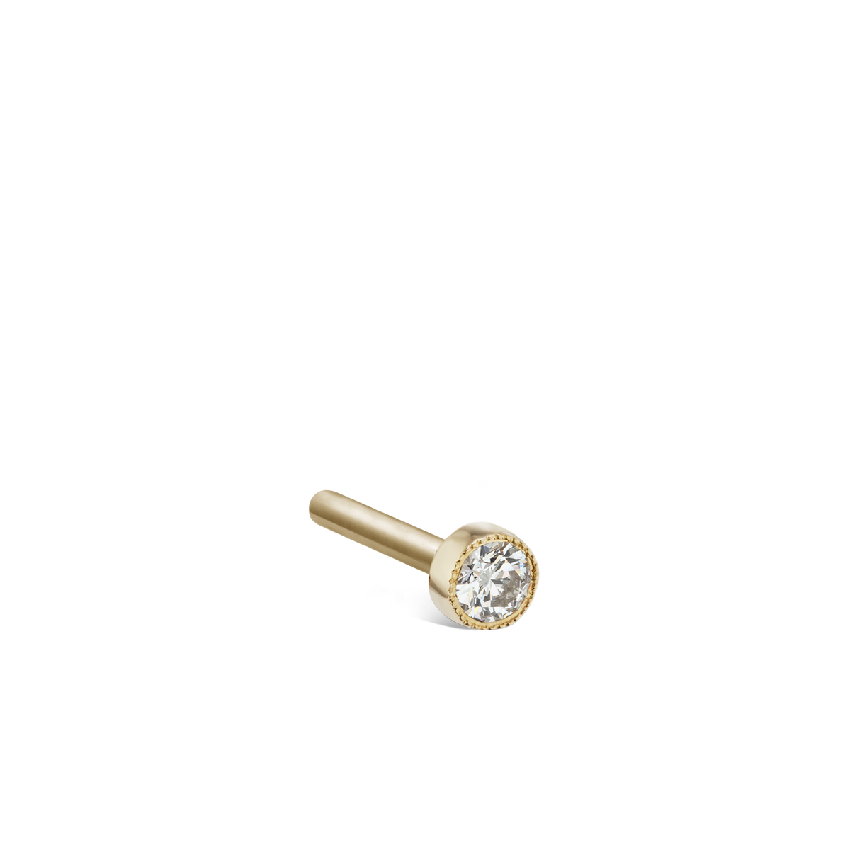 Scalloped Set Diamond Tash Threaded Backing