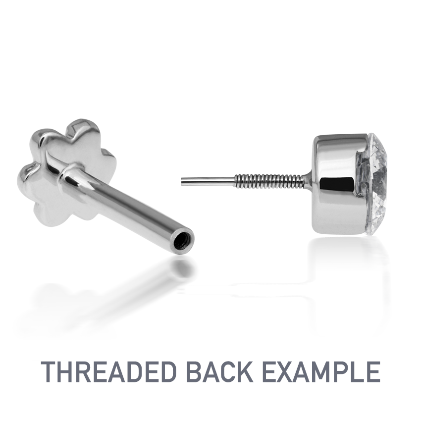 Ajna Dangle Threaded Stud Earring With Titanium Backing