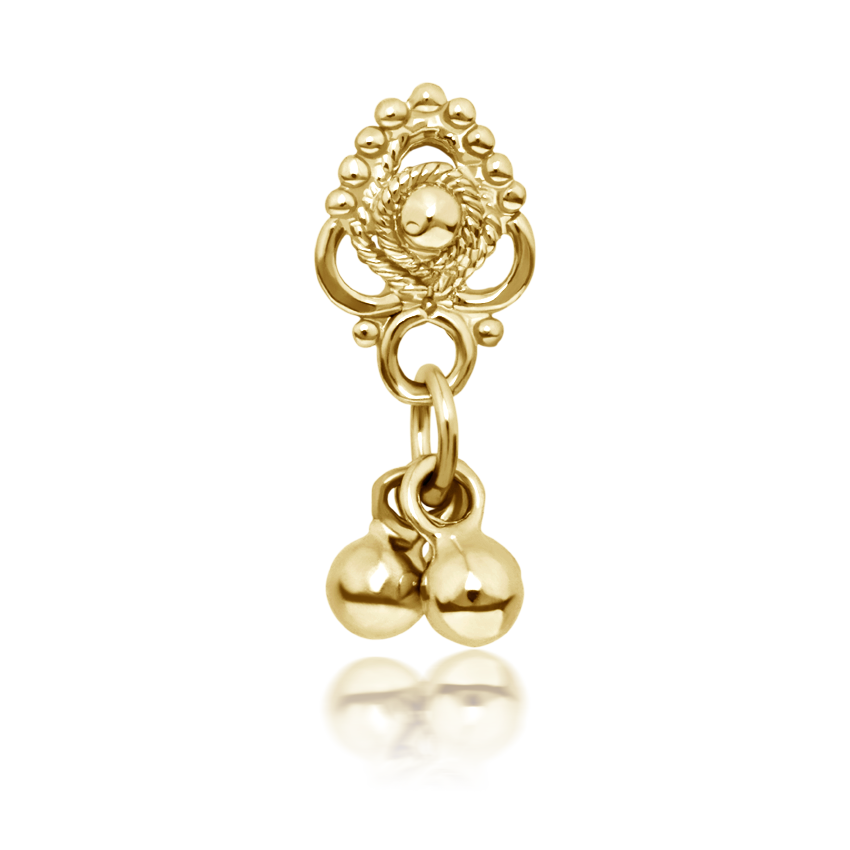 Ajna Dangle Threaded Stud Earring With Titanium Backing