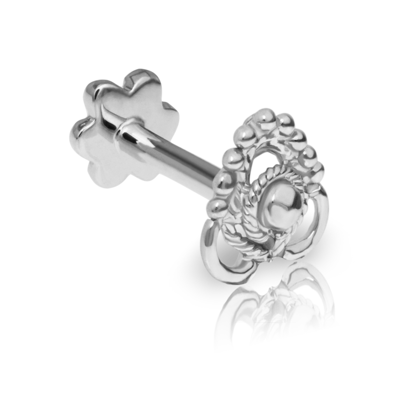 Ajna Threaded Stud Earring With Titanium Backing