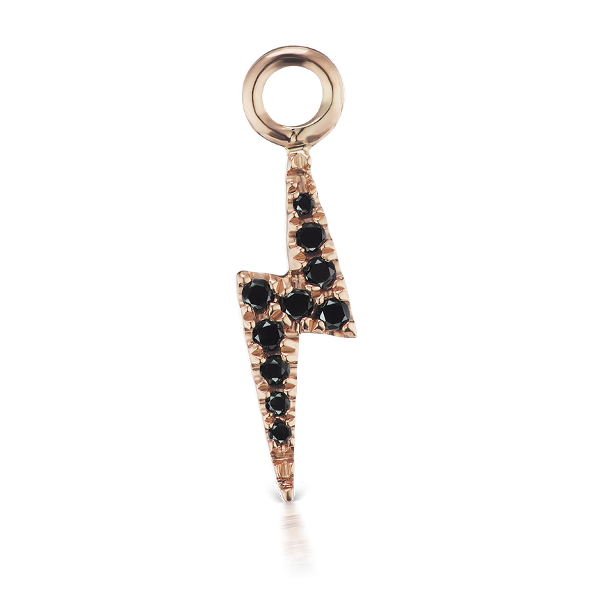Black Diamond Lightning Bolt Charm