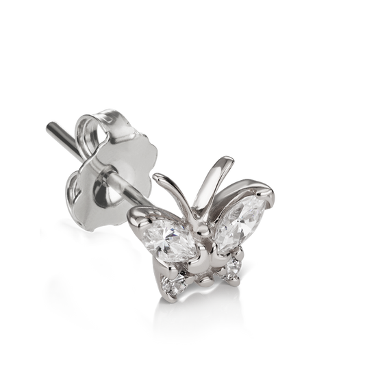 Diamond Marquise Butterfly Stud Earring