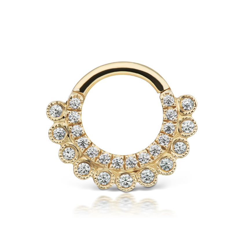 Cubic Zirconia Apsara Hoop Earring