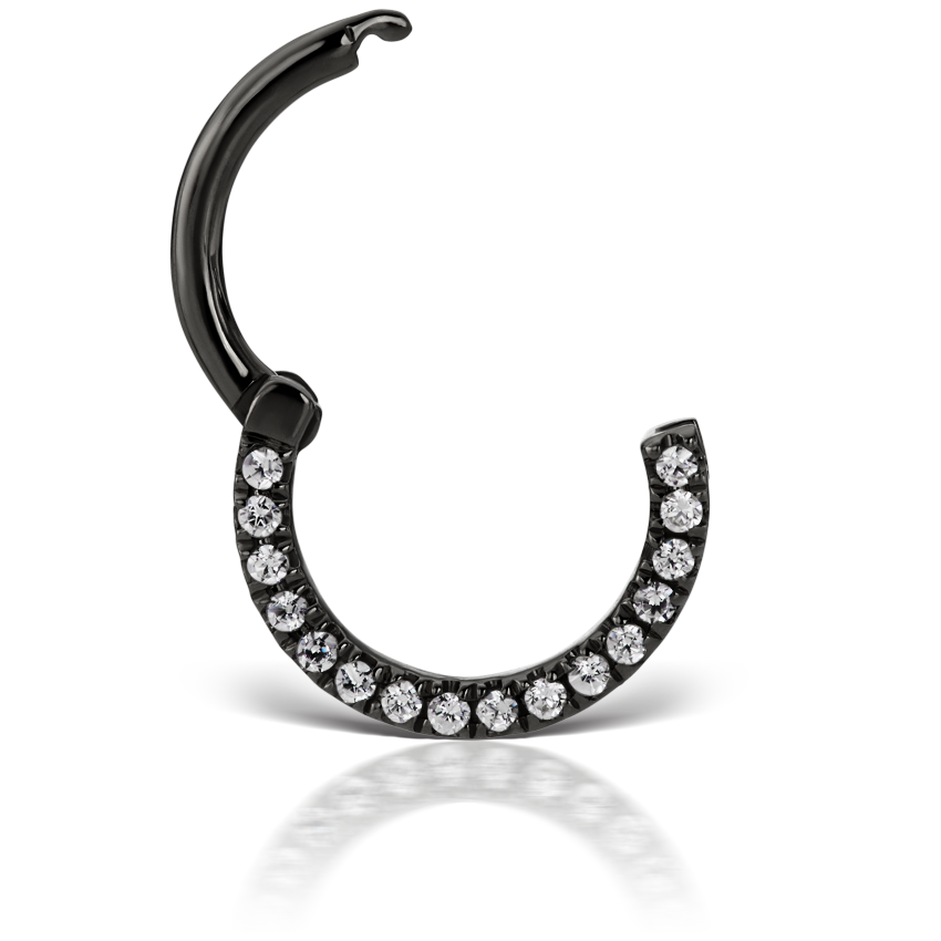 Cubic Zirconia Horizontal Eternity Hoop Earring