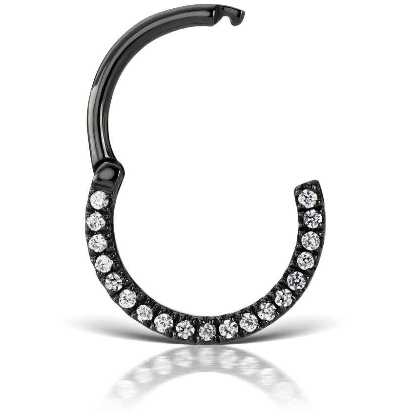 Cubic Zirconia Horizontal Eternity Hoop Earring