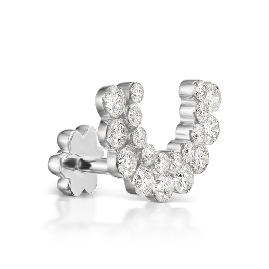 Demi Apsara Invisible Set Diamond Threaded Stud Earring