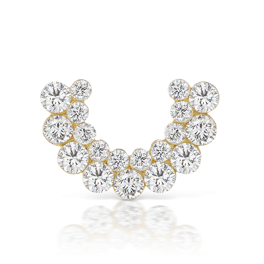 Demi Apsara Invisible Set Diamond Threaded Stud Earring