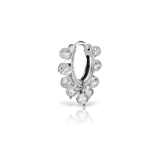 Diamond Coronet Hoop Earring