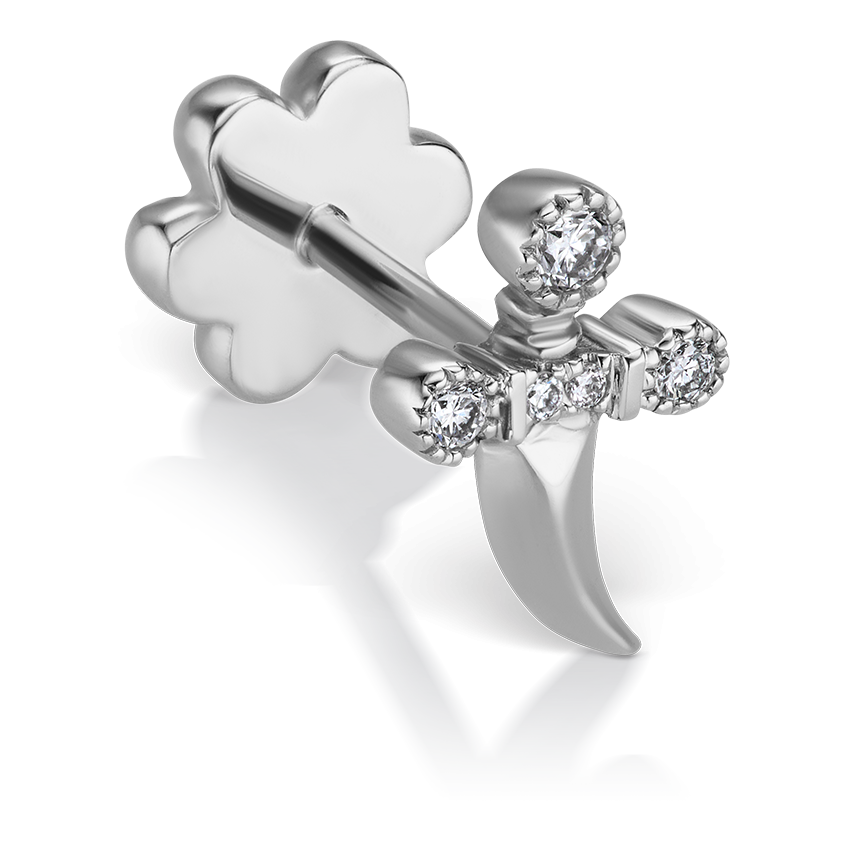 Diamond Dagger Threaded Stud With Titanium Backing