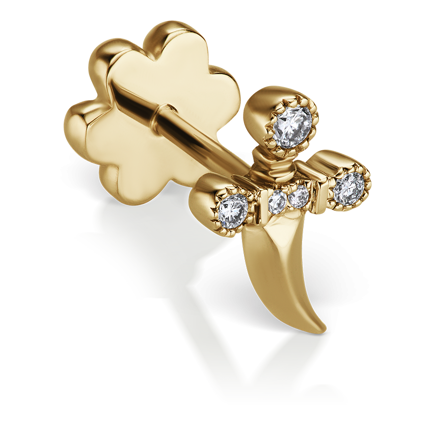 Diamond Dagger Threaded Stud With Titanium Backing