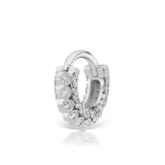 Diamond Double-sided Apsara Hoop Earring