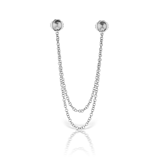 Connecting Double Chain Stud Earring Backs