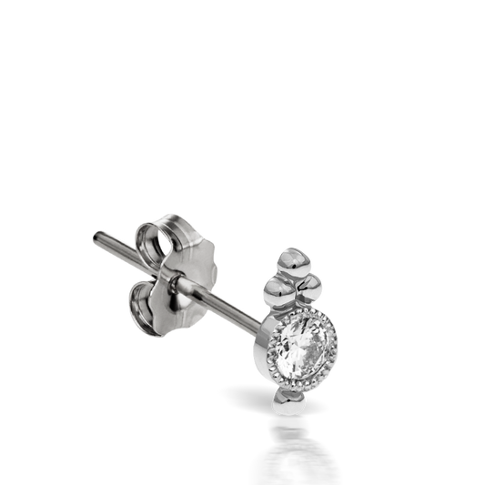 Diamond Four Ball Trinity Stud Earring