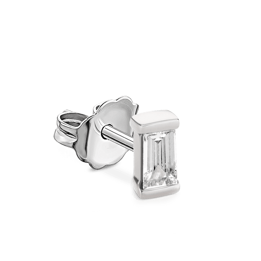Baguette Diamond Stud Earring