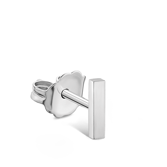 Polished Square Bar Stud Earring