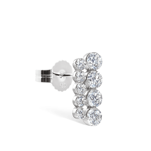 Invisible Set Diamond Apsara Bar Stud Earring