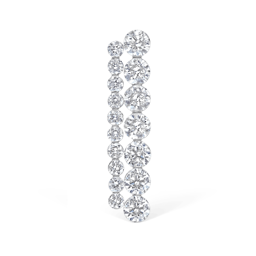 Invisible Set Diamond Apsara Bar Stud Earring