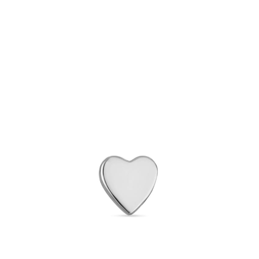 Plain Heart Traditional Stud Earring