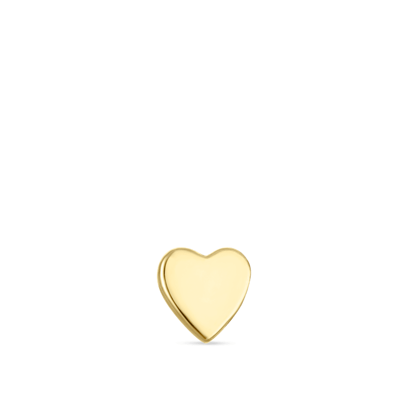 Plain Heart Traditional Stud Earring