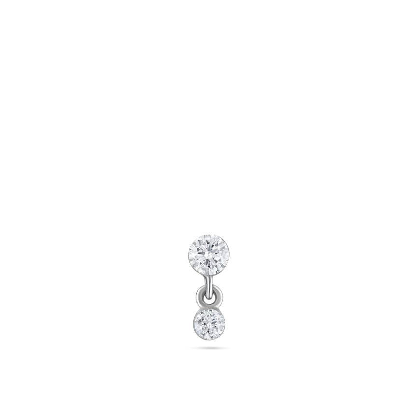 Invisible Set Diamond Dangle Stud Earring