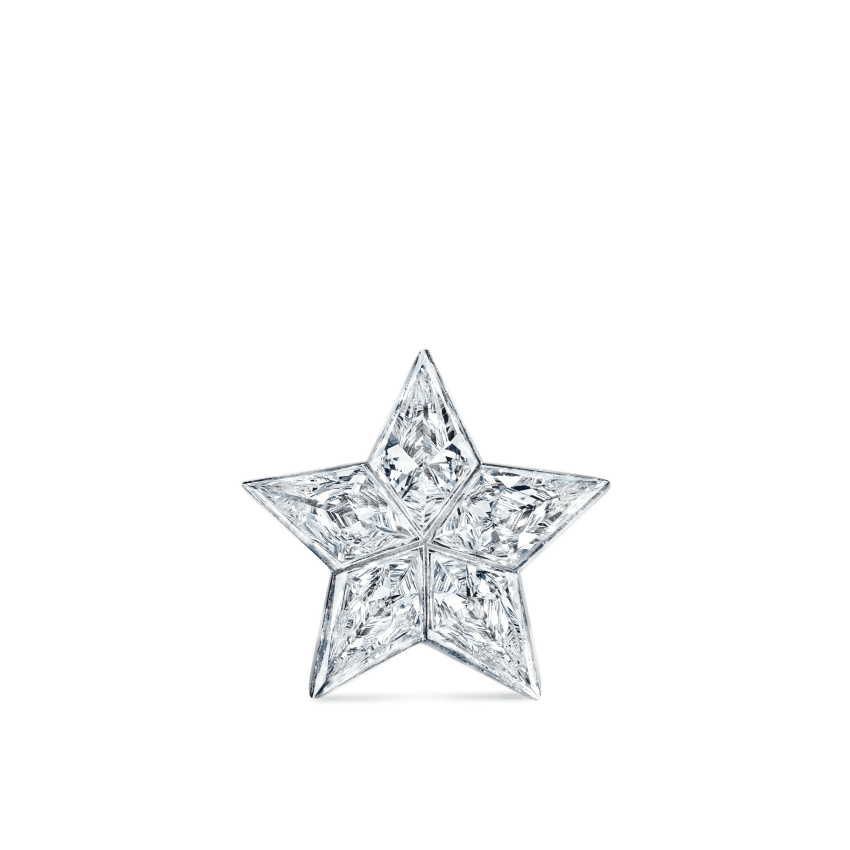 Invisible Set Diamond Star Stud Earring