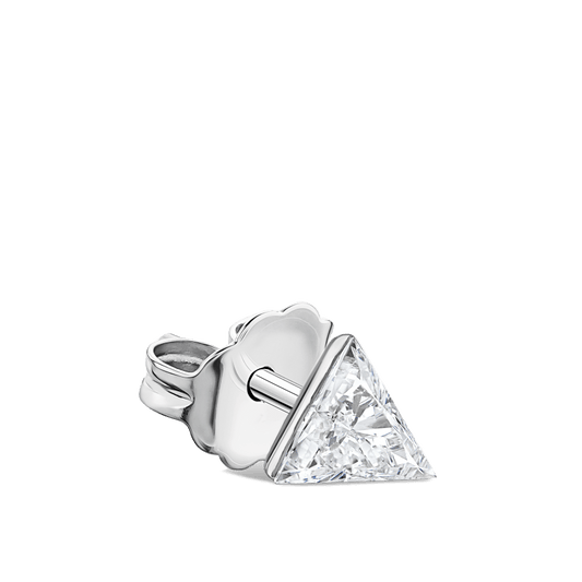 Invisible Set Triangle Diamond Stud Earring