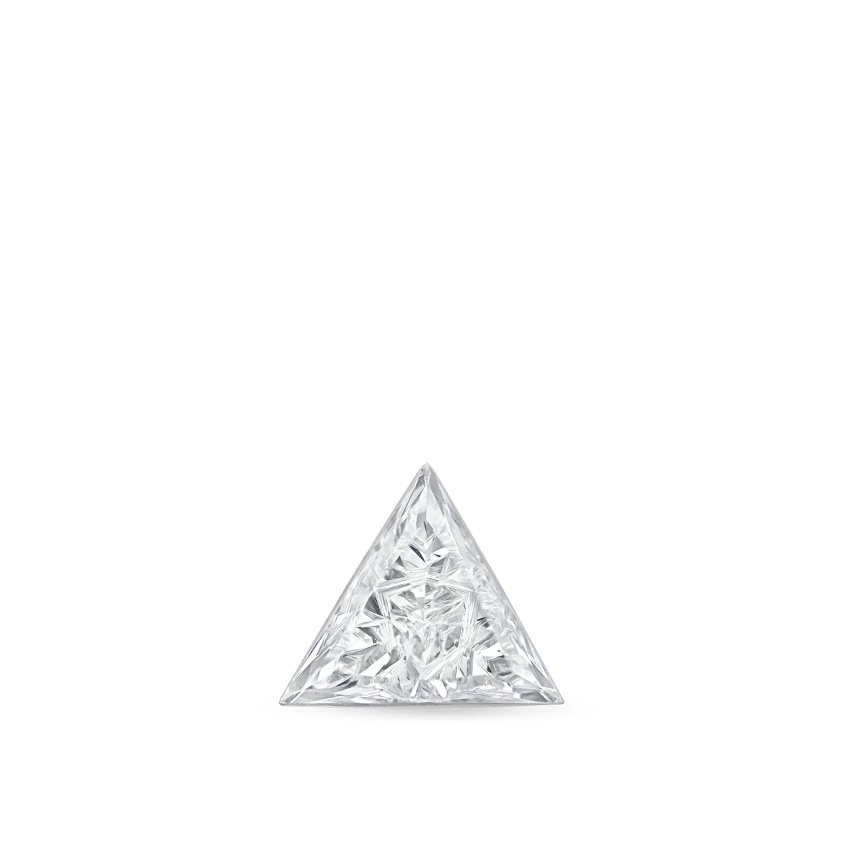 Invisible Set Triangle Diamond Stud Earring