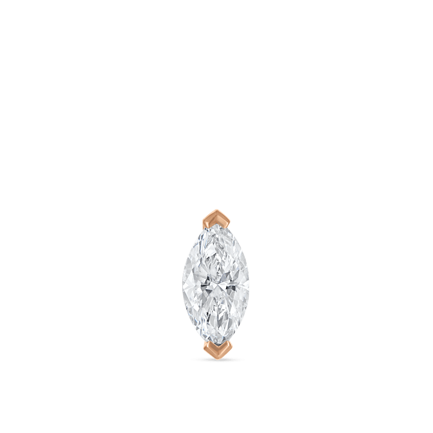 Marquise Diamond Stud Earring