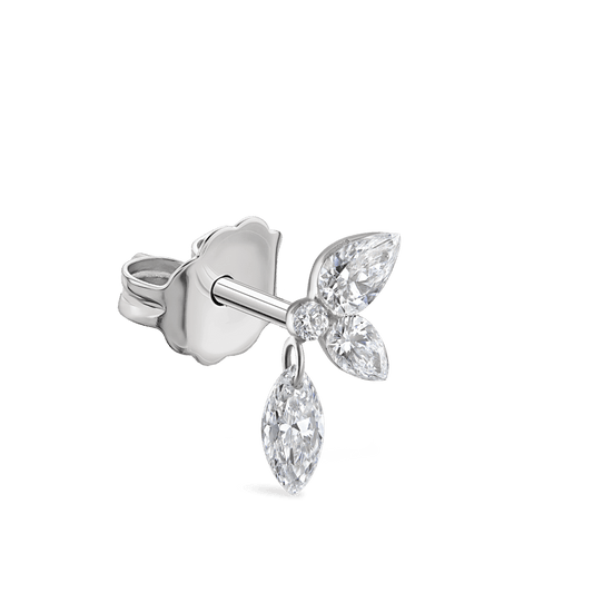 Marquise Pear Diamond Echo Stud Earring