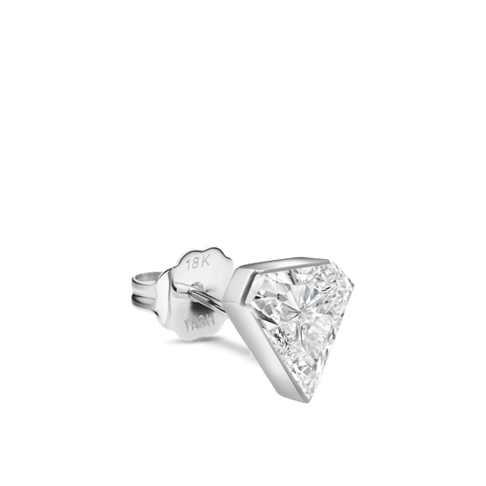 Invisible Set Diamond Silhouette Stud Earring