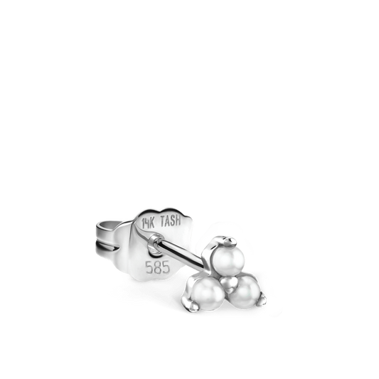 Pearl Trinity Stud Earring