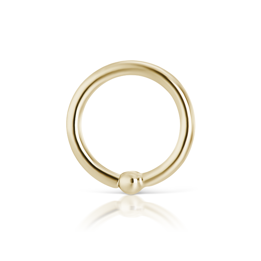 Fixed Gold Ball Ring