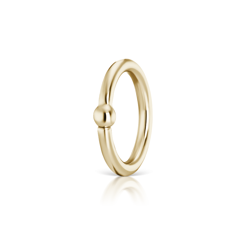 Fixed Gold Ball Ring