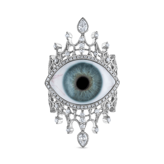 Diamond Crown Eye Finger Ring