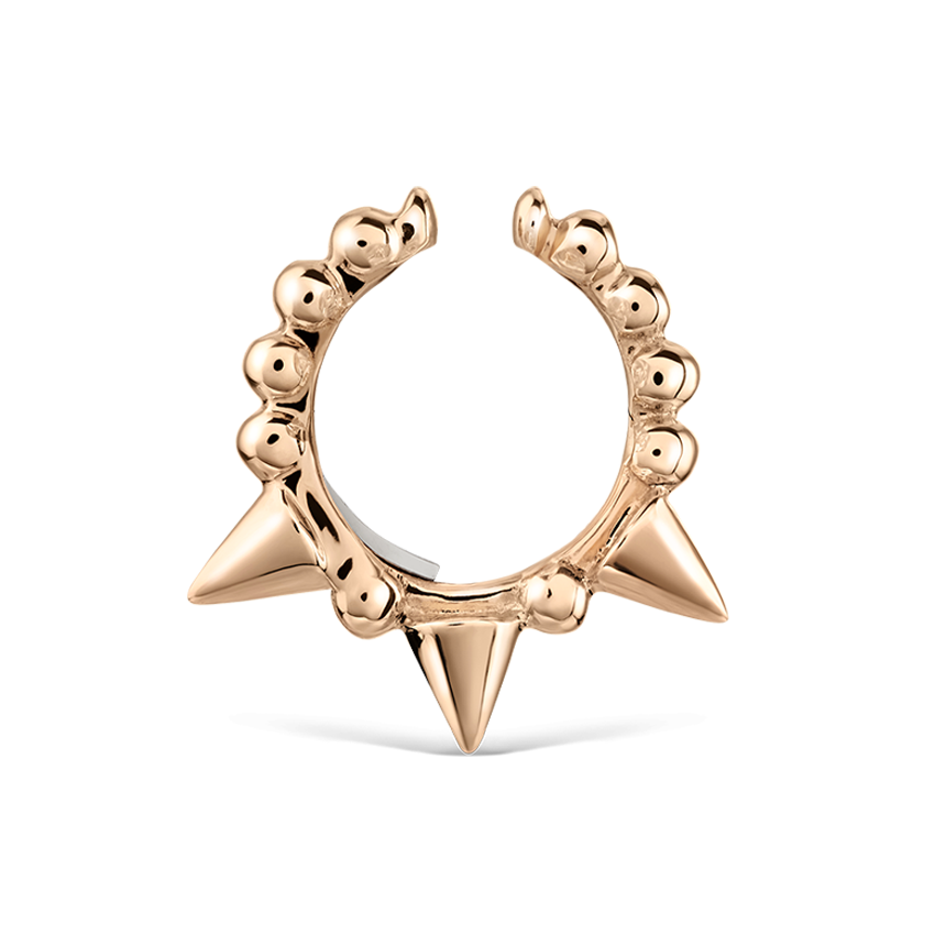Granulated Triple Short Spike TASH Cuff Earring
