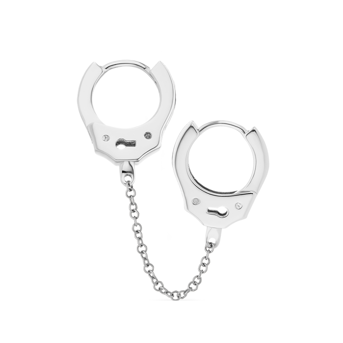 Handcuff Hoop Earring with Medium Chain