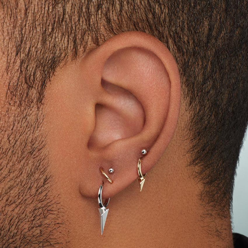 Ball Threaded Stud Earring With Titanium Backing
