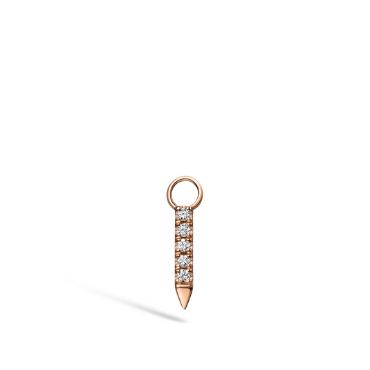 Black and White Diamond Eternity Bar Charm