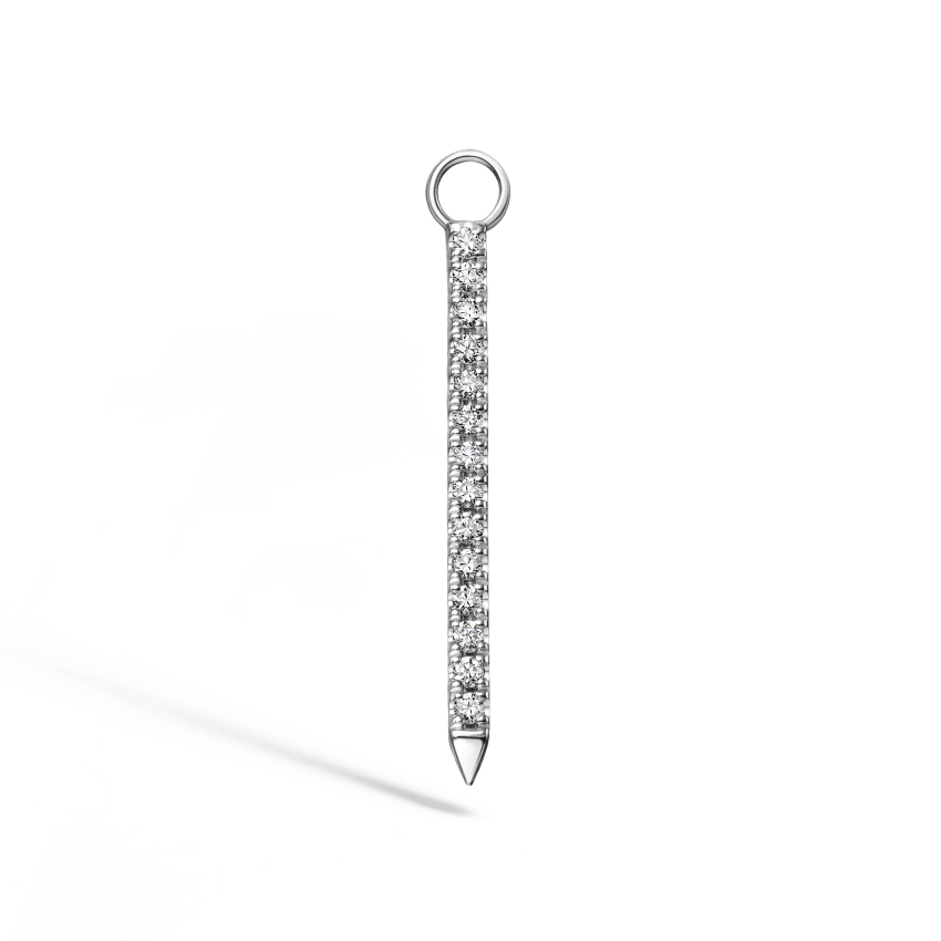 Diamond and Emerald Eternity Bar Charm