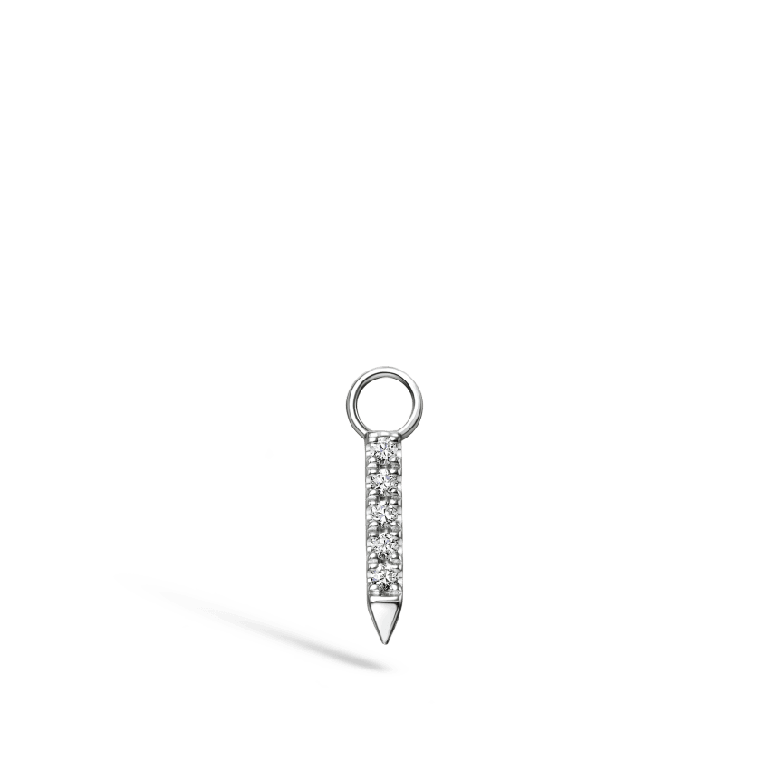 Diamond and Emerald Eternity Bar Charm