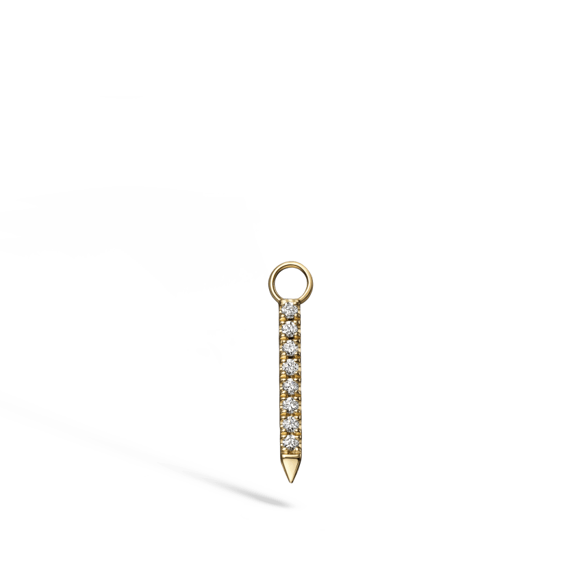 Diamond and Emerald Eternity Bar Charm