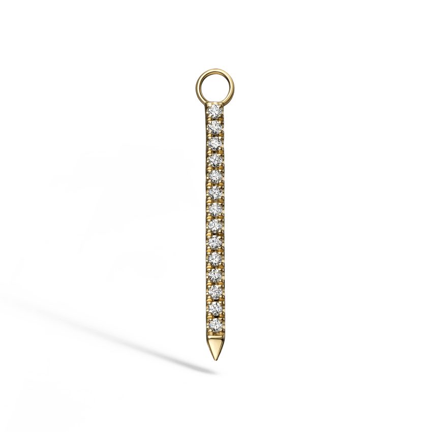 Diamond and Emerald Eternity Bar Charm