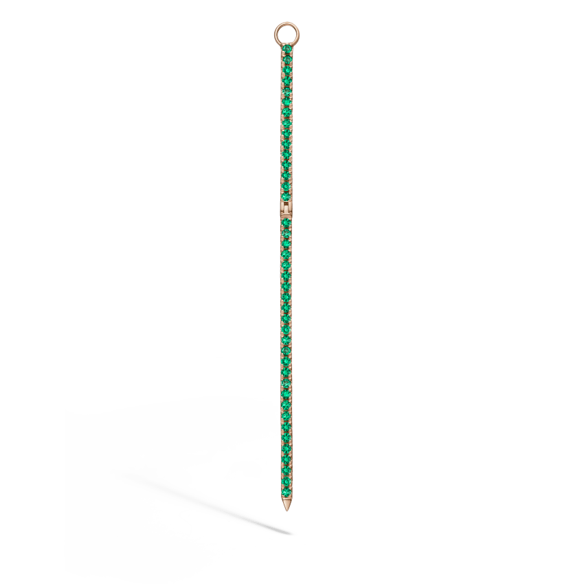 Diamond and Emerald Eternity Bar Charm