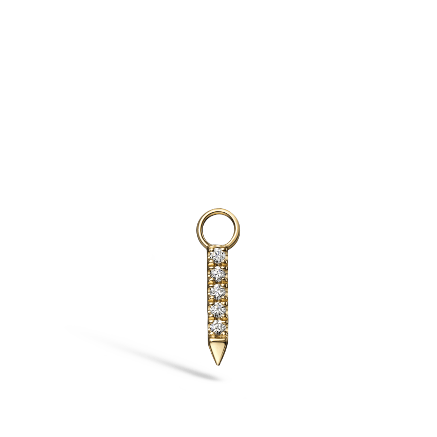 Diamond and Emerald Eternity Bar Charm