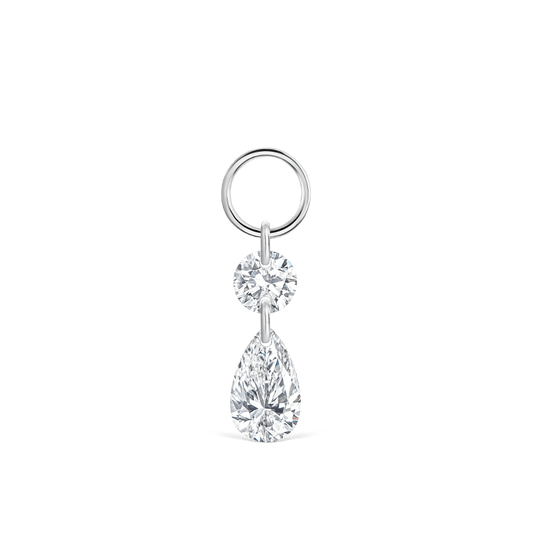 Floating Double Diamond Charm