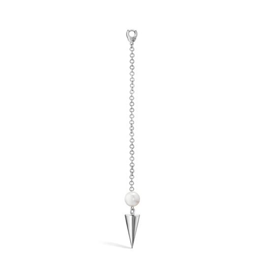 Pearl and Long Spike Pendulum Charm