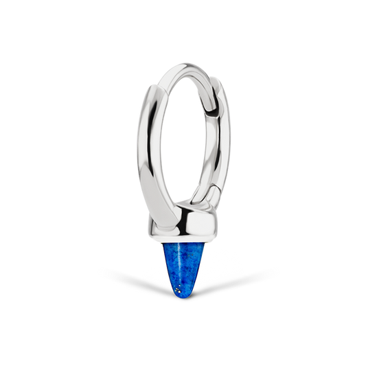 Lapis Single Short Spike Non-Rotating Earring (Non-Rotating)