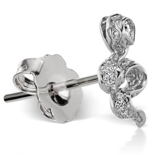 Large Diamond Pavé Snake Earstud